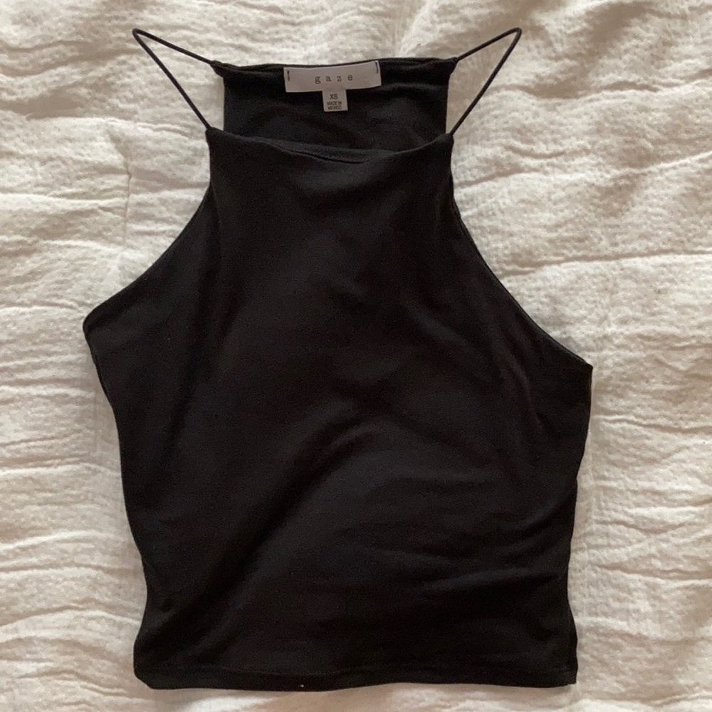 Gaze Cropped High-neck cami